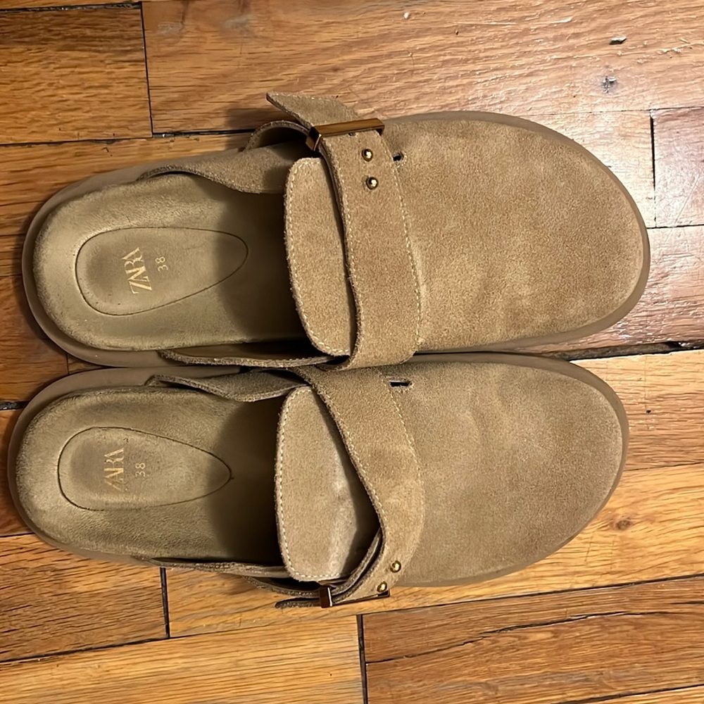 Zara buckle clogs